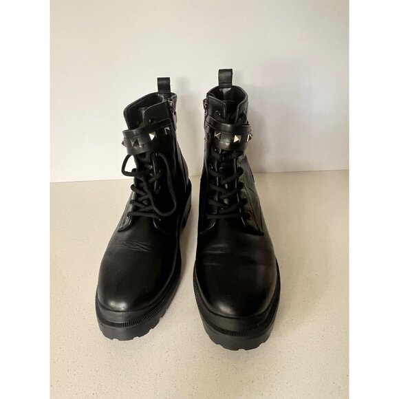 Blondo Cecilia Waterproof Combat black leather Boot Size 8 M - Picture 3 of 9